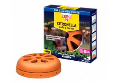 Zero In Citronella Coils & Burner (6 pack)